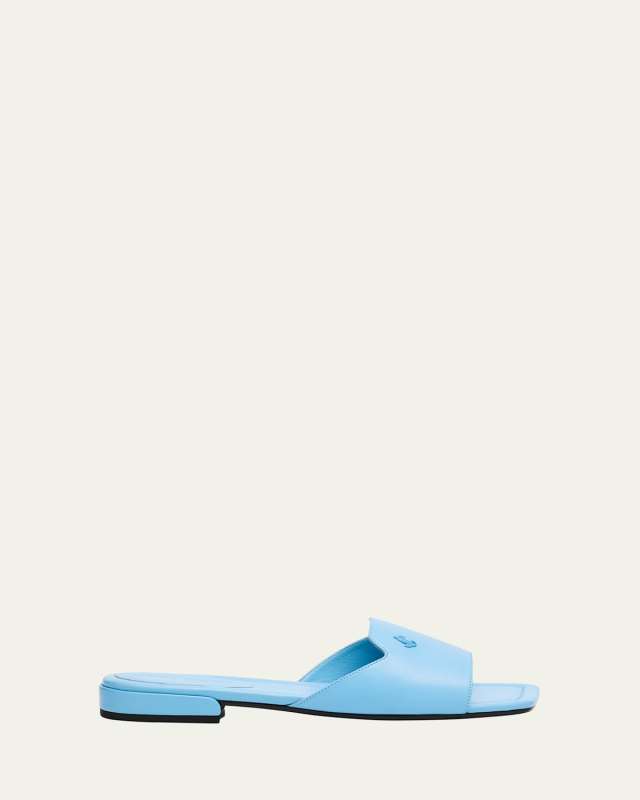 Dina Leather Flat Slide Style
